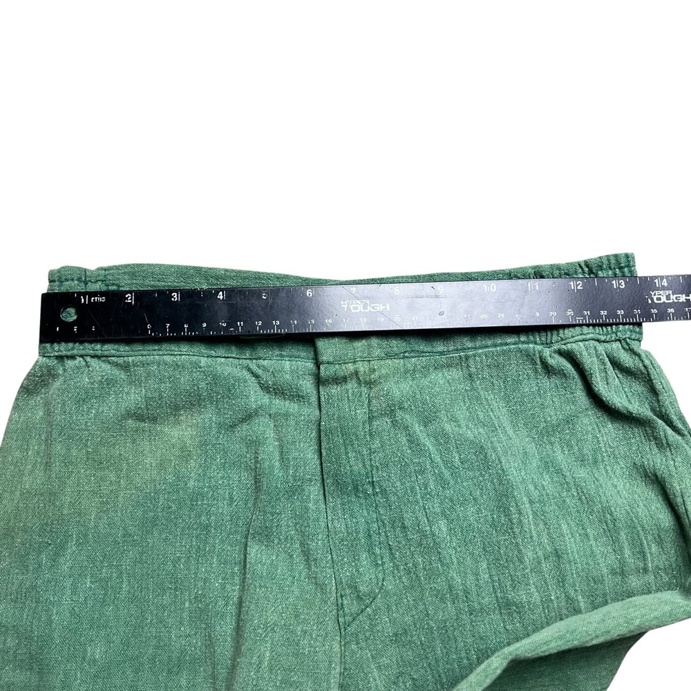 Vintage 70s Alfred Paquette Byer California Green Wide Leg High Waist Pants - Picture 6 of 12